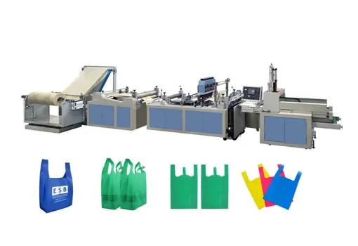 double line non-woven T-shirt bag making machine